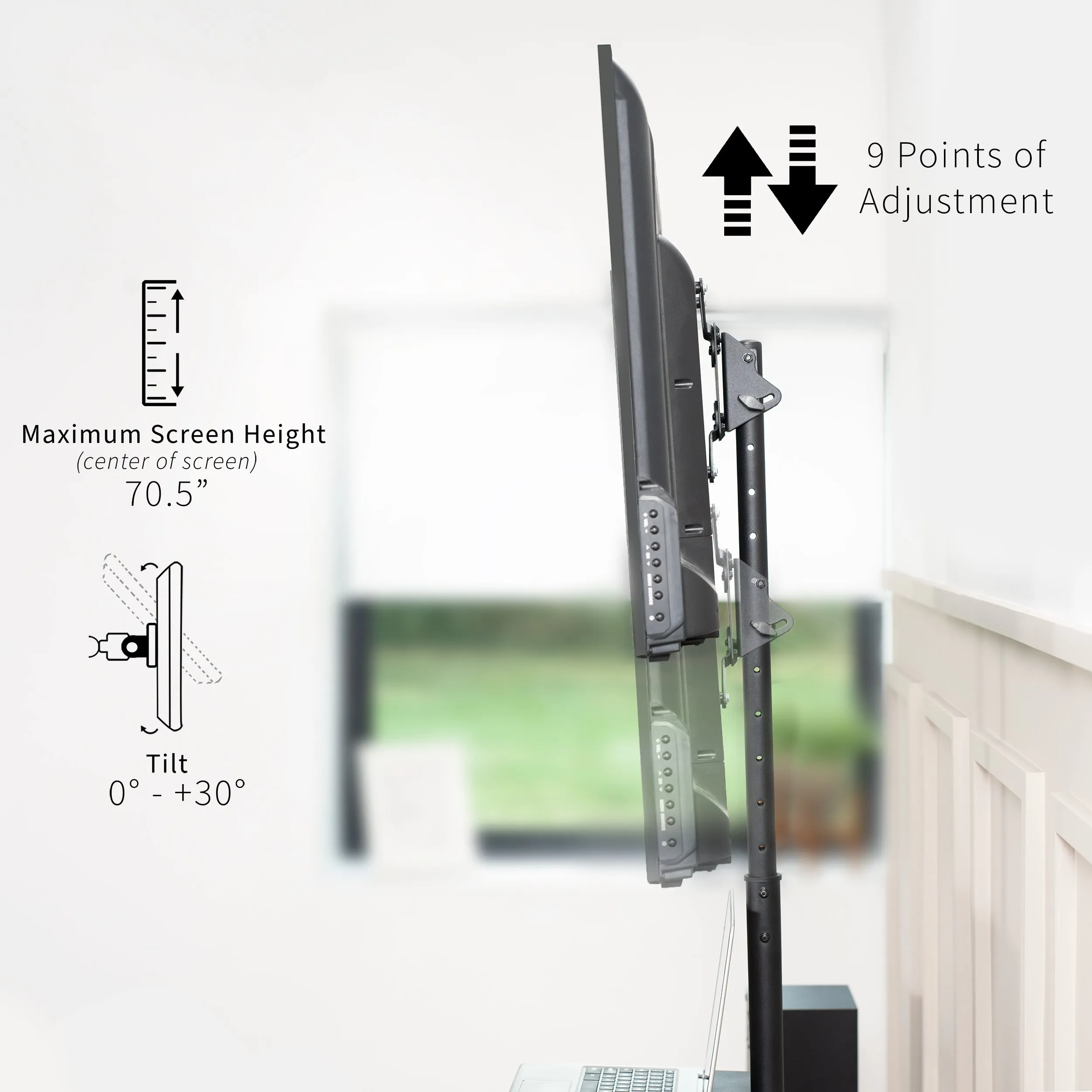 13” to 50” TV Stand with Shelf for Treadmills & Ellipticals