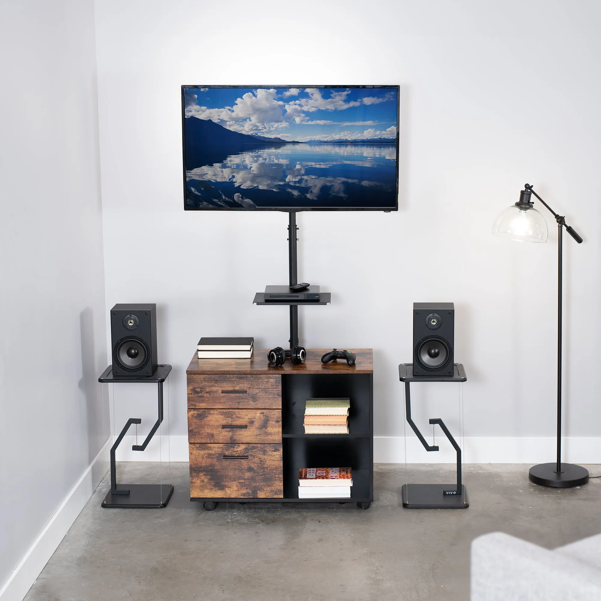 13” to 50” TV Stand with Shelf for Treadmills & Ellipticals