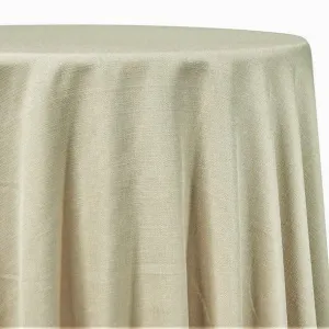 1pc - Rustic Linen Table Linen 132" Round - Ivory