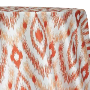 2pcs - Cosmo Print (Dupioni) Table Linen 58"x58" Square - Orange