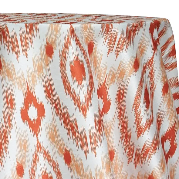 2pcs - Cosmo Print (Dupioni) Table Linen 58"x58" Square - Orange