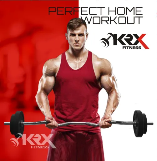 50 kg PVC Combo with Unfilled Punching Bag & PVC Dumbbells | Home Gym | 2.5 Kg x 4 = 10 Kg (Plates   5 Kg x 4 = 20Kg Plates   10 Kg x 2 = 20Kg Plates)