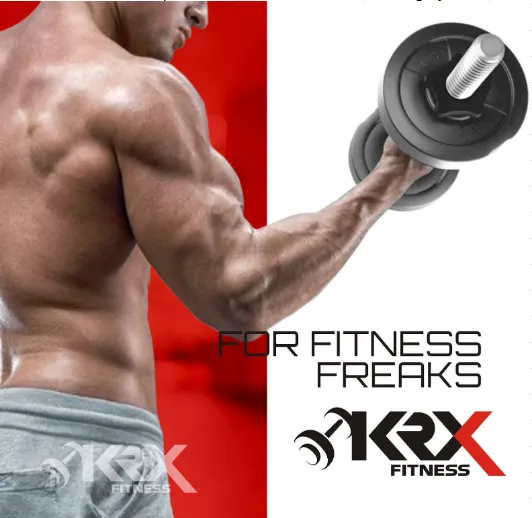 50 kg PVC Combo with Unfilled Punching Bag & PVC Dumbbells | Home Gym | 2.5 Kg x 4 = 10 Kg (Plates   5 Kg x 4 = 20Kg Plates   10 Kg x 2 = 20Kg Plates)