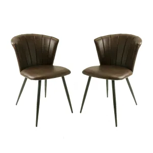 Bourne Chesnut Brown Set of Two Dining Chairs