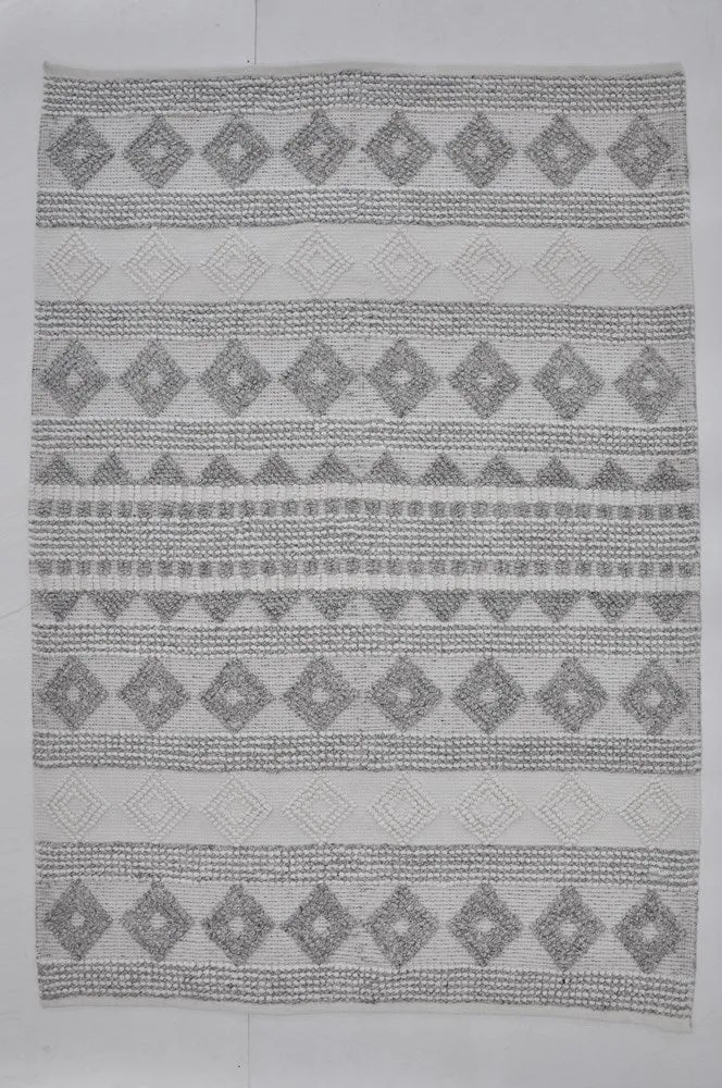 COURTYARD IVORY GREY INDOOR OUTDOOR FLOOR RUG