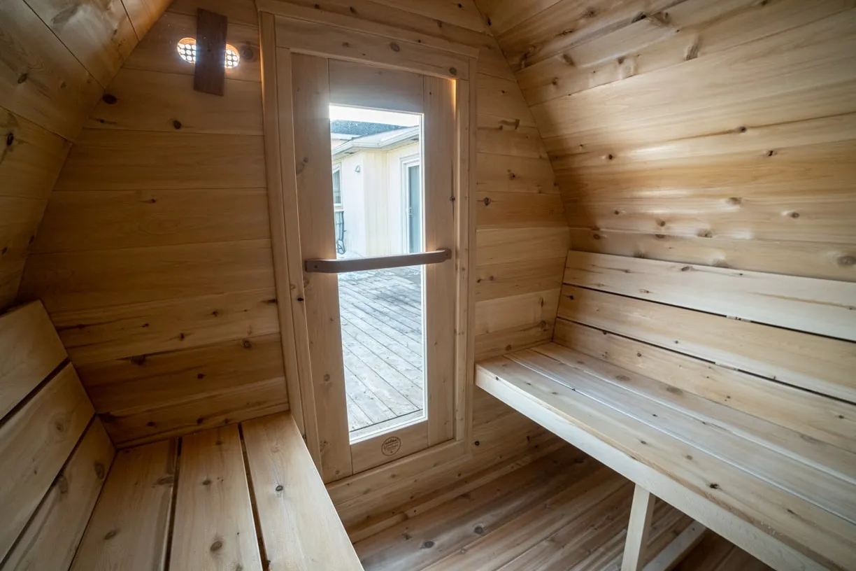 Dundalk CT MiniPOD Sauna, Seats 2 People, Hand Made In Canada & Delivered Free.