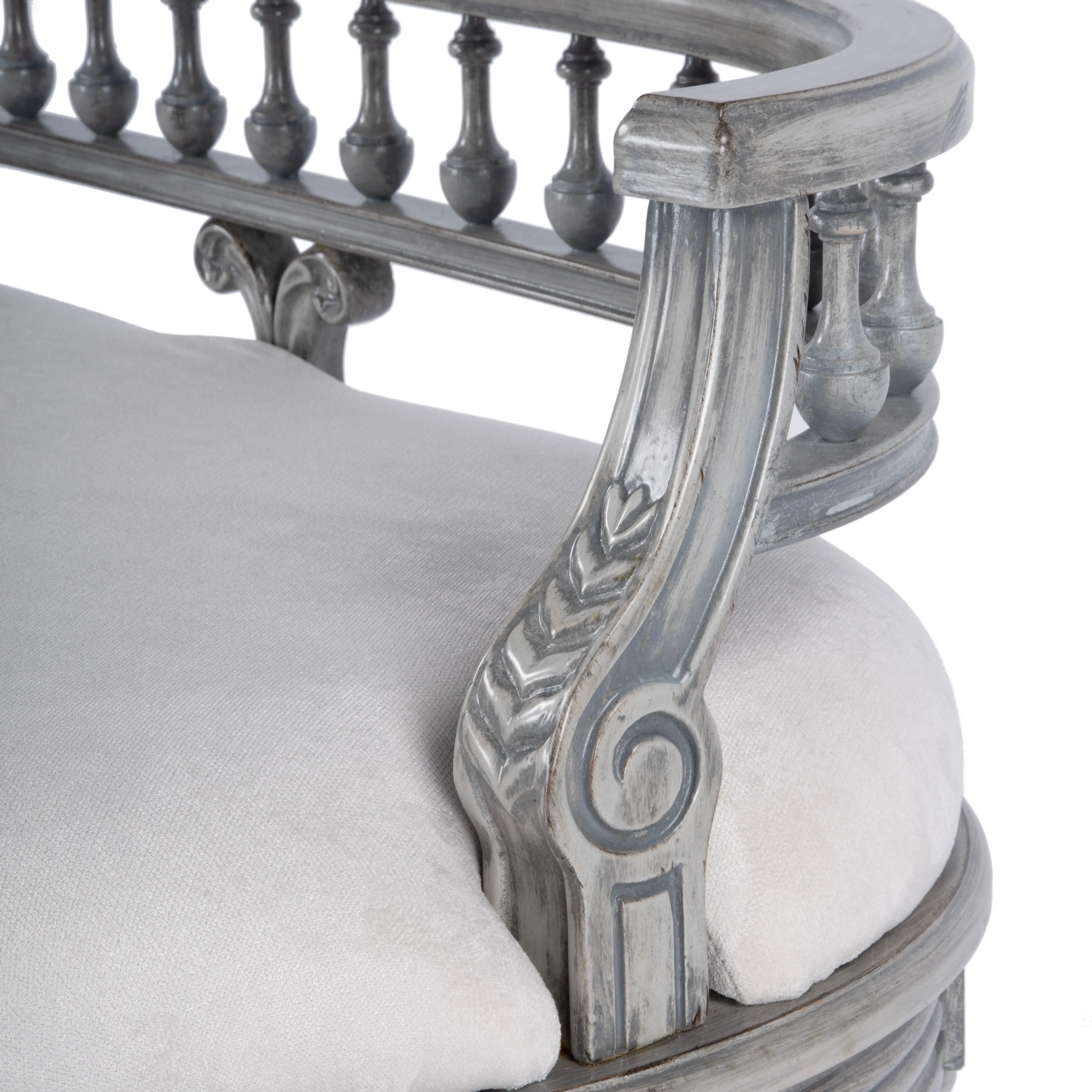 Hathaway 37" Upholstered Bench in Gray  2625418