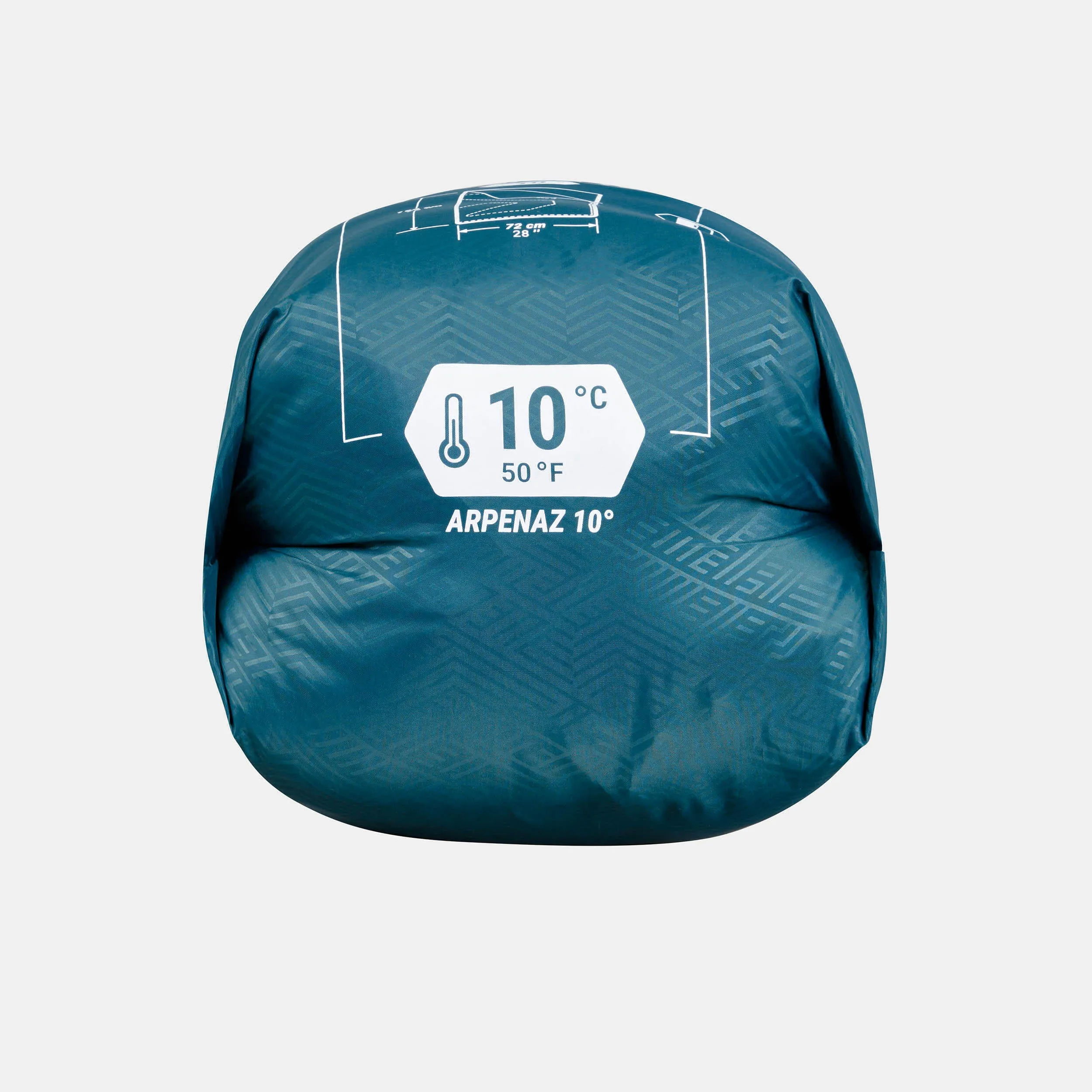 Hiking sleeping bag Quechua Arpenaz, turquoise