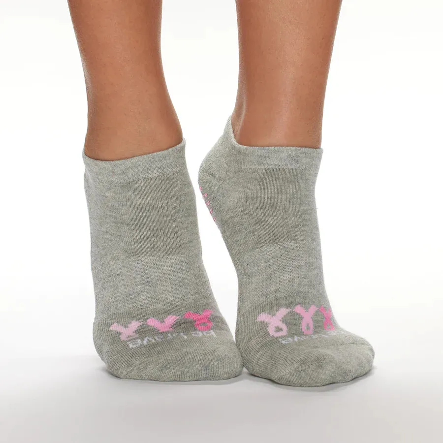 Sticky Be Socks BE BRAVE Grip Socks - Gray/Pink