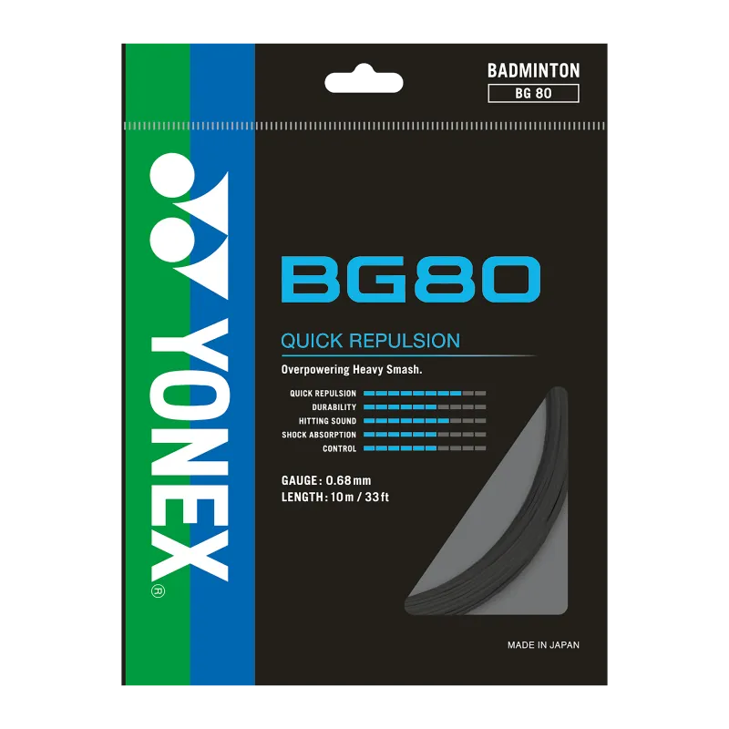 Yonex BG 80 Badminton String - 10m